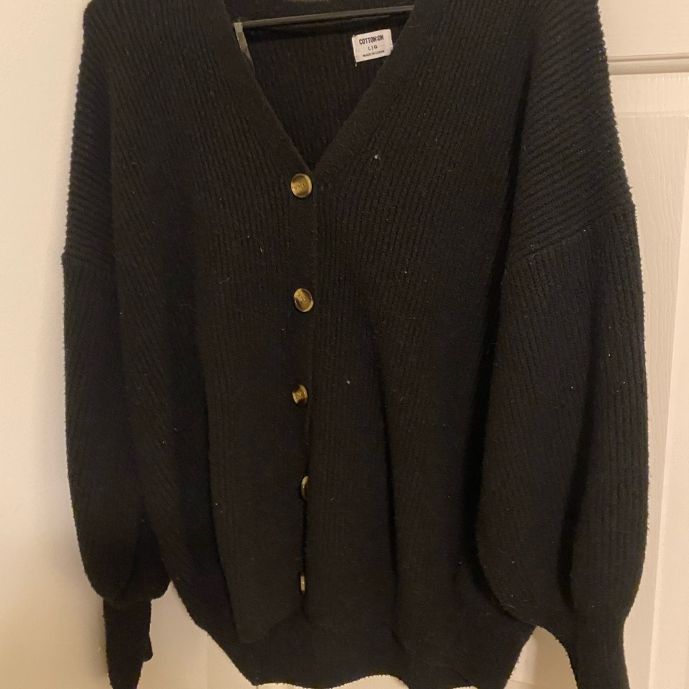 Black button up Cotton On sweater